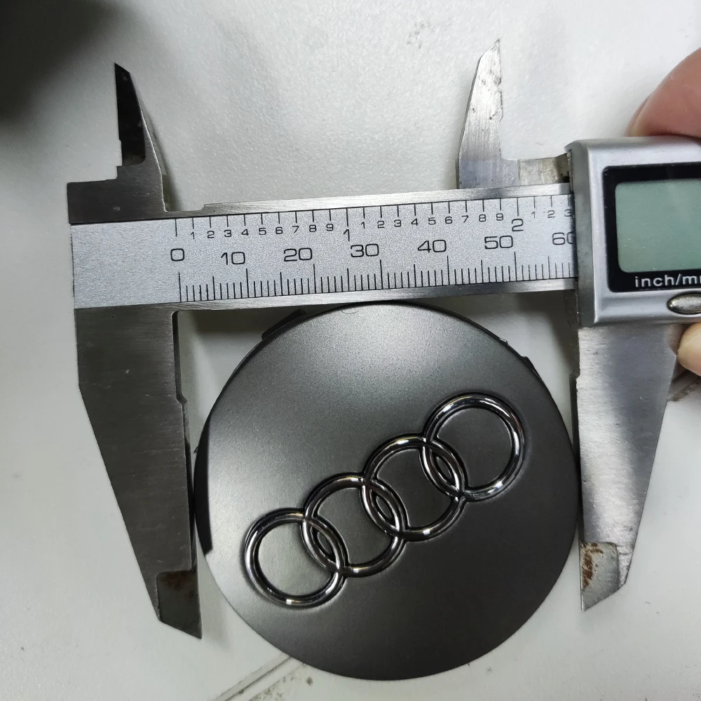 4pcs 59MM Car Black/Gray Wheel Center Hub Cap Badge Emblem For Audi A4 B5 B6 B7 A1 A3 8P 8L A6 C5 C6 A5 A7 A8 Q3 Q5 Q7 TT S3 S6 view 3