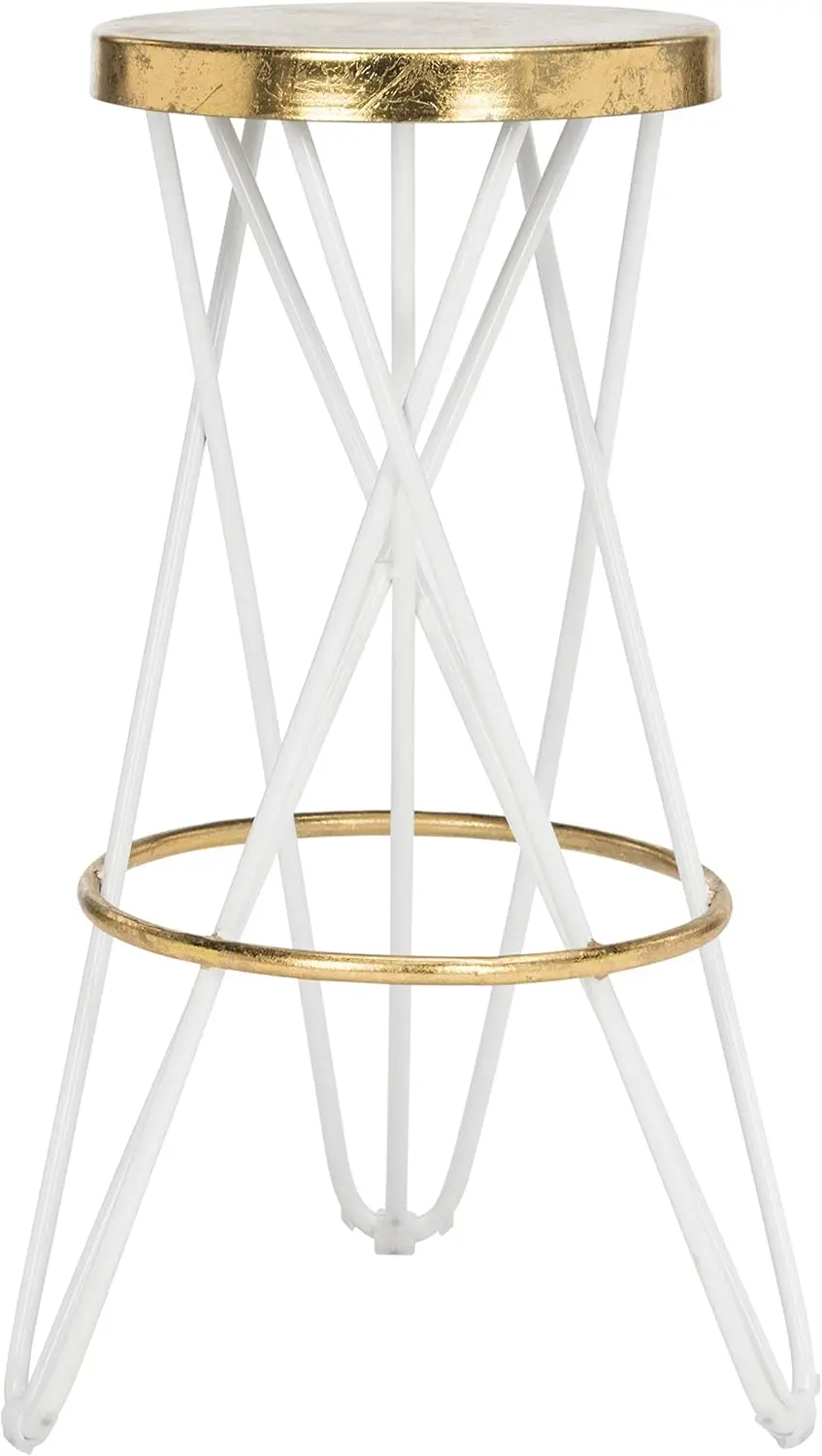 

Lorna Bar Stool, White/Gold