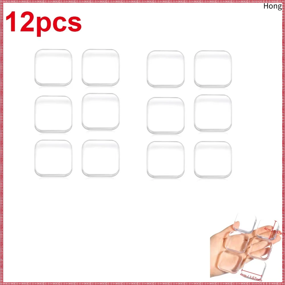 6pcs Clear Bumper Pads Self Adhesive Furniture Door Stopper Wall Protector Noise Dampening Buffer Cushion for Cabinet Drawer