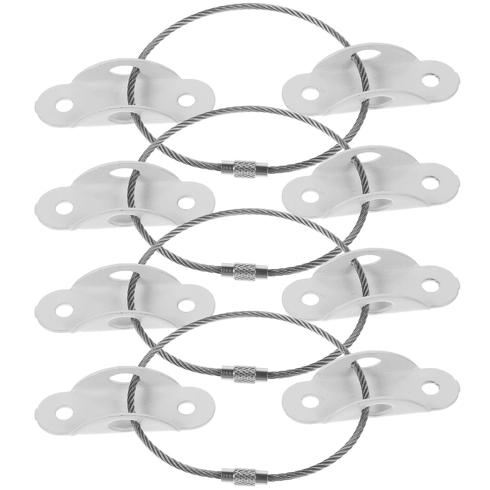 

3 Sets White Wide Furniture Wall Anchors Bookcase Safety Straps Baby Proofing Anchor Furniture Anti Tip Kit Prevent Fall