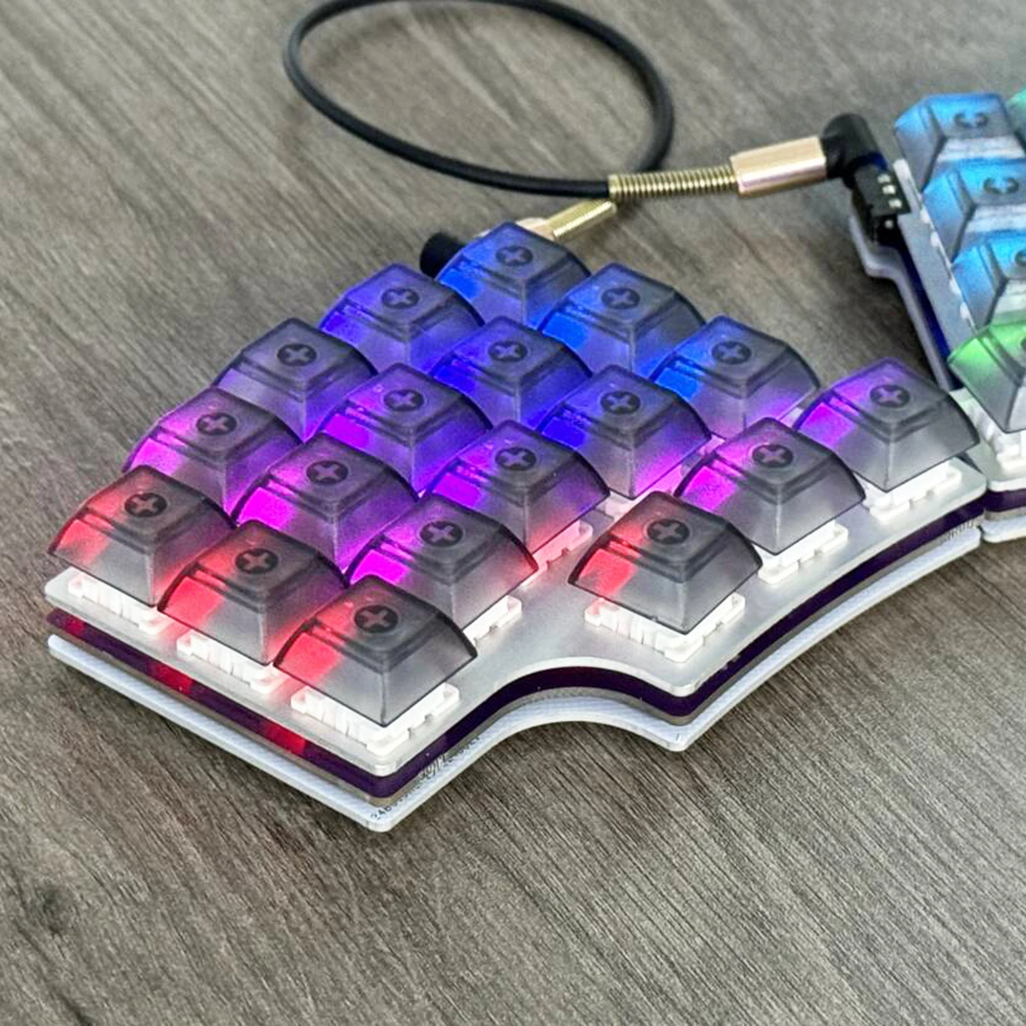 YMDK DSA Profile Transparent Keycap Set Blank Black Clear ABS Keycaps Set For Ergo Ergodox Planck Preonic Lily 58 Keyboard