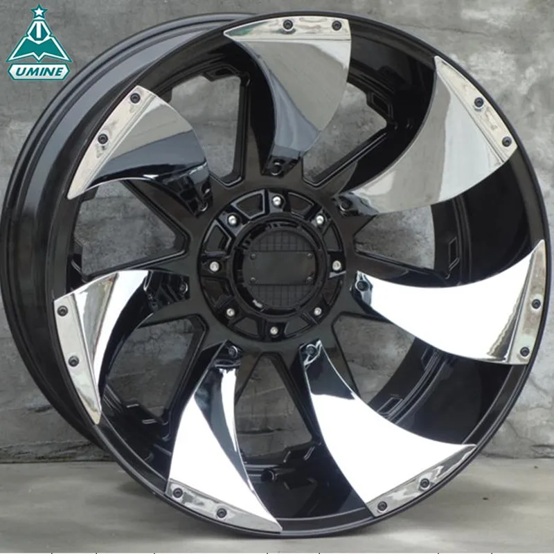 

Popular design 22*12 inch offroad suv car aluminum alloy mag wheel rim black