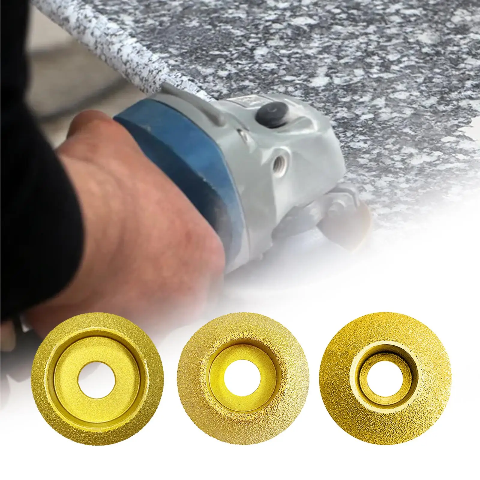 앵글 그라인더 휠 엣지 프로파일 샌딩 디스크, 45도 베벨 교체, 앵글 그라인더 액세서리용 그라인딩 디스크, 타일