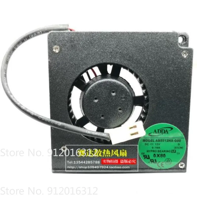 NEW CPU Fan for ADDA AB5512HX-G00 DC12V 0.19A Turbo Laptop Cooling Fan 55 * 55 * 10MM