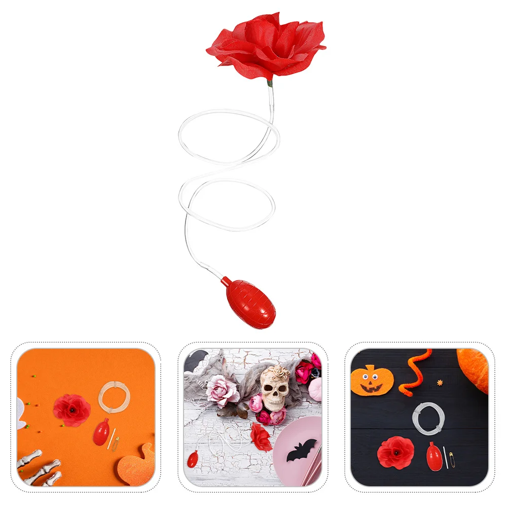 

4pcs Water Squirting Rose Lapel Prank Refillable Durable Plastic For April Fools Day Halloween Party Kids Adults Novelty Funny
