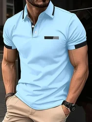 Polo à manches courtes pour hommes, polos d'été décontractés de sport à revers pour hommes, cadeau pour hommes, mesure des tings