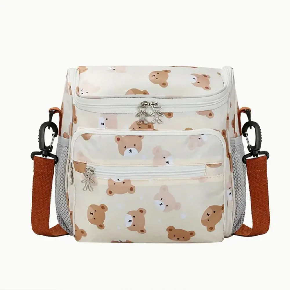 

Single Shoulder Crossbody Parent Bag - Casual Diaper Storage Organizer with Multiple Pockets, Large Capacity for Outings