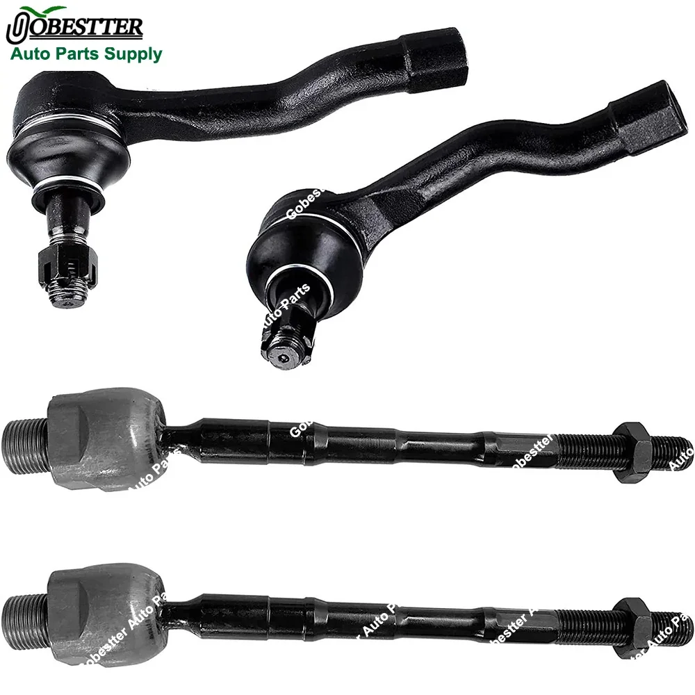 4pcs Front Axle Inner Outer Steering Tie Rod Ends Ball Joint Kits For Infiniti FX45 FX35 S50 S50GL S50CA D8520-CG80A 48521-CG025