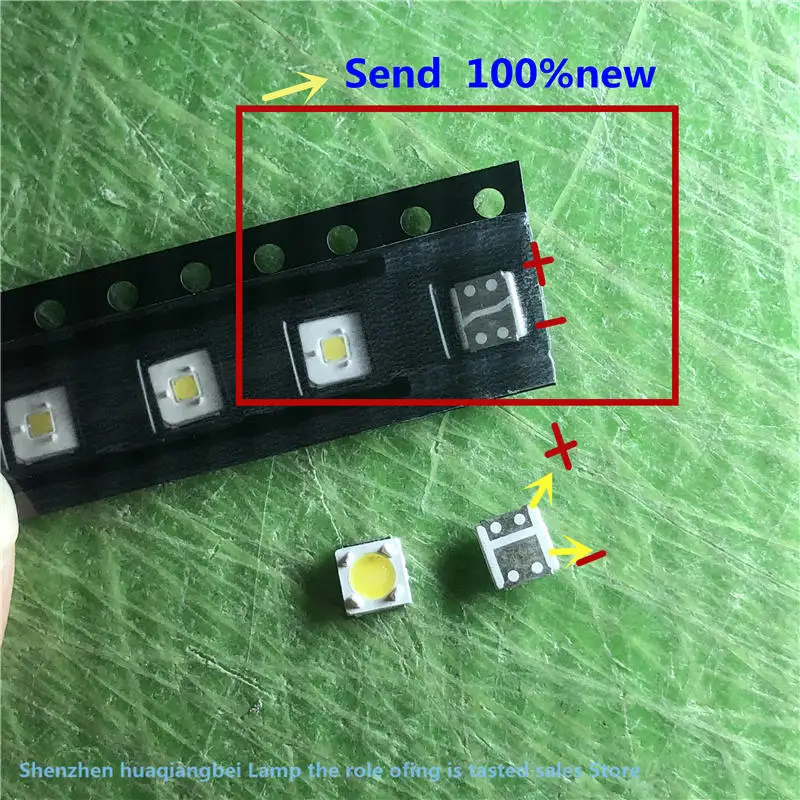 FOR 300Pcs/Lot Maintenance led lcd tv backlight common patch original lamp beads 3535 3v  3537  1w cool white light   100%NEW