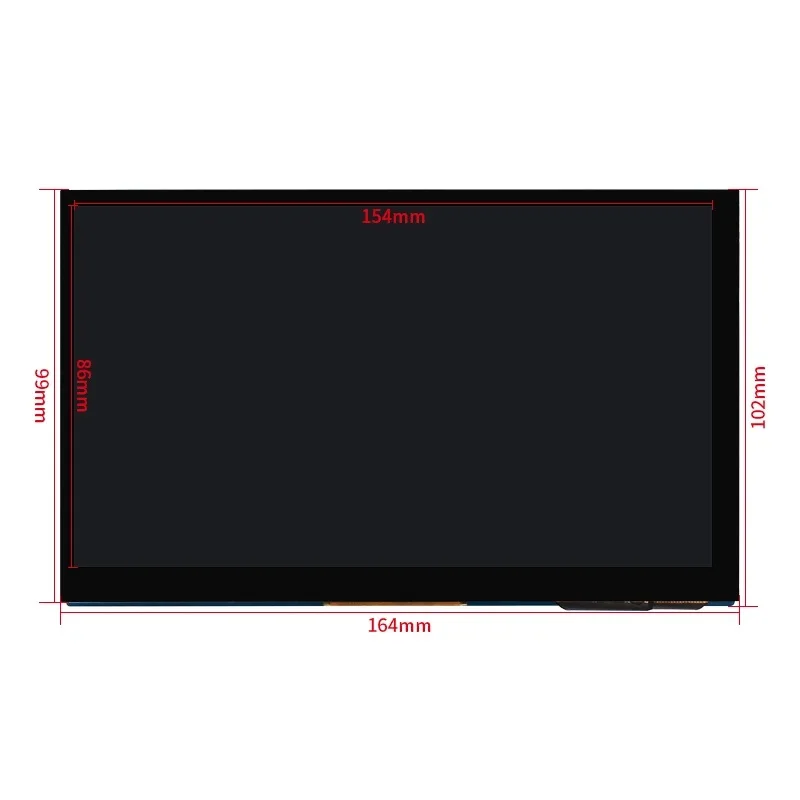 Imagem -06 - Dsi Touch Screen para Raspberry pi Ips Display 800x480 Monitor Lcd Padrão para Raspberry pi 4b 3b 3b Mais 7