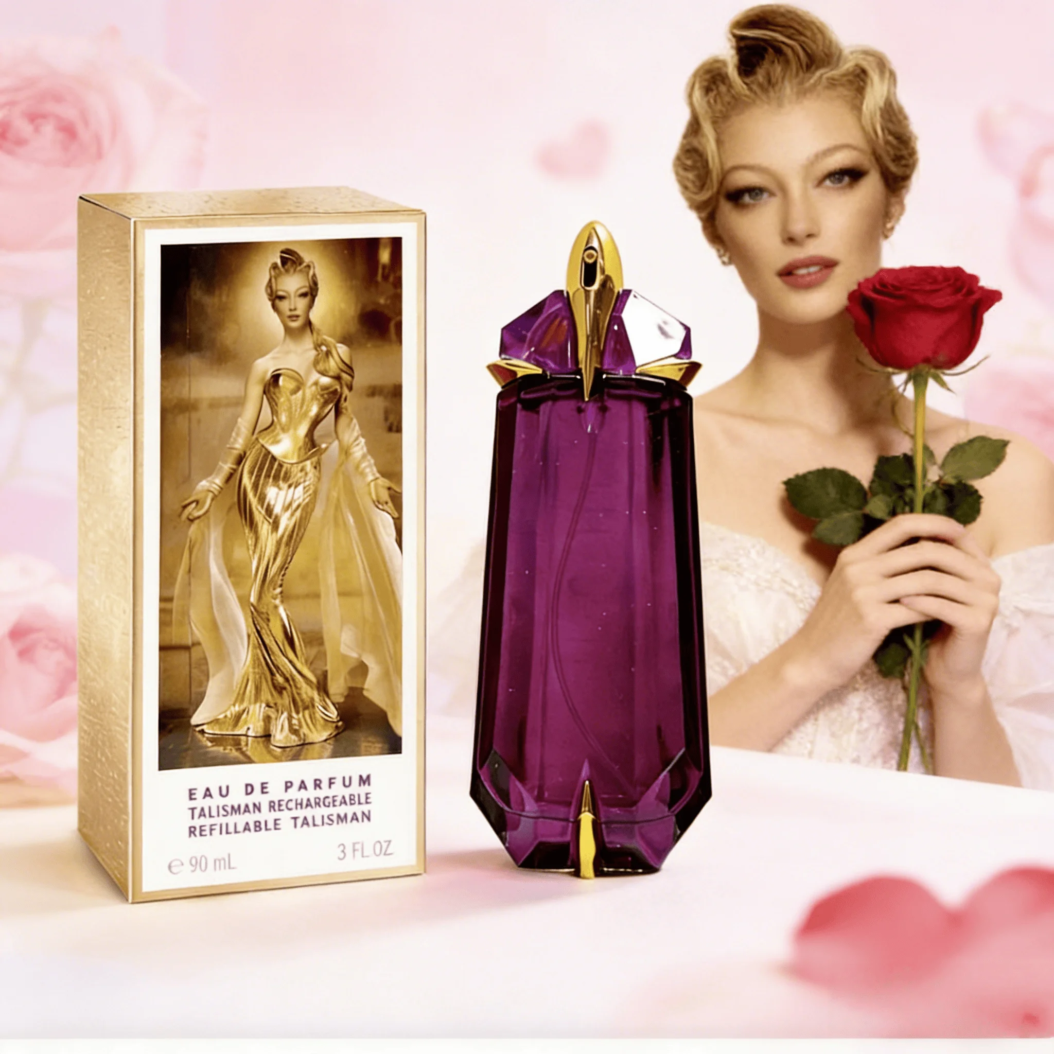 Mugler Alien Goddess EDP 90ML Perfume For Women Rich Warm Vanilla Coconut Milky Floral Amber Aroma Long Lasting Unique Gradient Gold Faceted Crystal Bottle Complete Gift Box Dating Anniversary Present