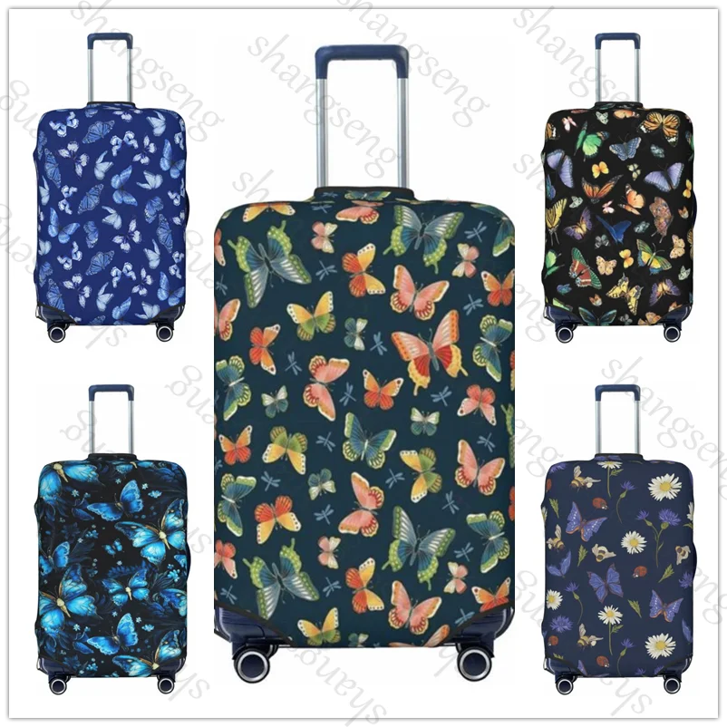 Butterfly Travel suitcase protective case, suitcase cover, elastic protection, washable Luggage cover, 18-32 in