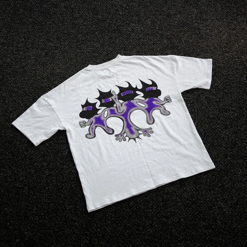 

Y2K Print Graphic T Shirts American Style High Street Srt Strike Out Tee Harajuku Retro Trendy Tops Unisex Oversized Streetwear