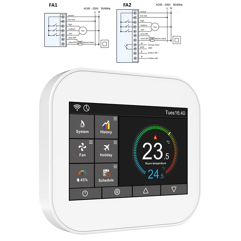 24V White  Digital Smart Room Thermostat