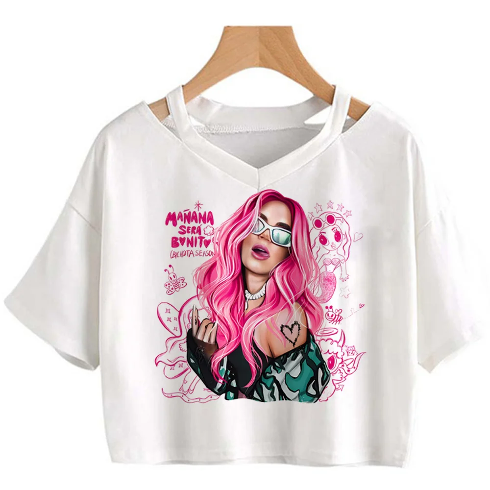 Karol g Tee women streetwear funny harajuku Tee girl graphic streetwear clothes