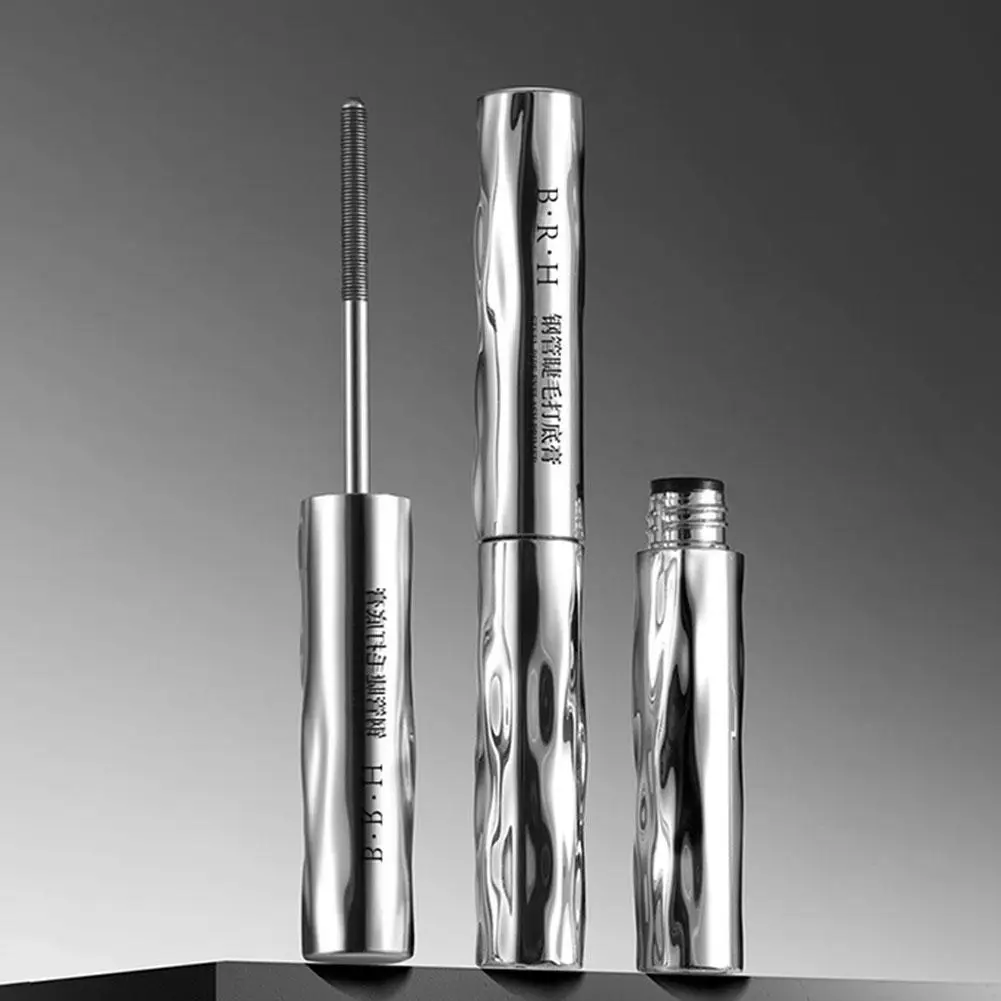Eyelash Primer Mini Steel Tube Mascara Natural Black Smudging Fiber Primer Non 3D Long-lasting Eyelash Eyelash Silk Long-la O9X6