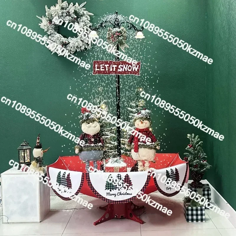 

Arbol De Navidad Pre-lit Santa Cluj Snowman Decoration Christmas Snow Tree