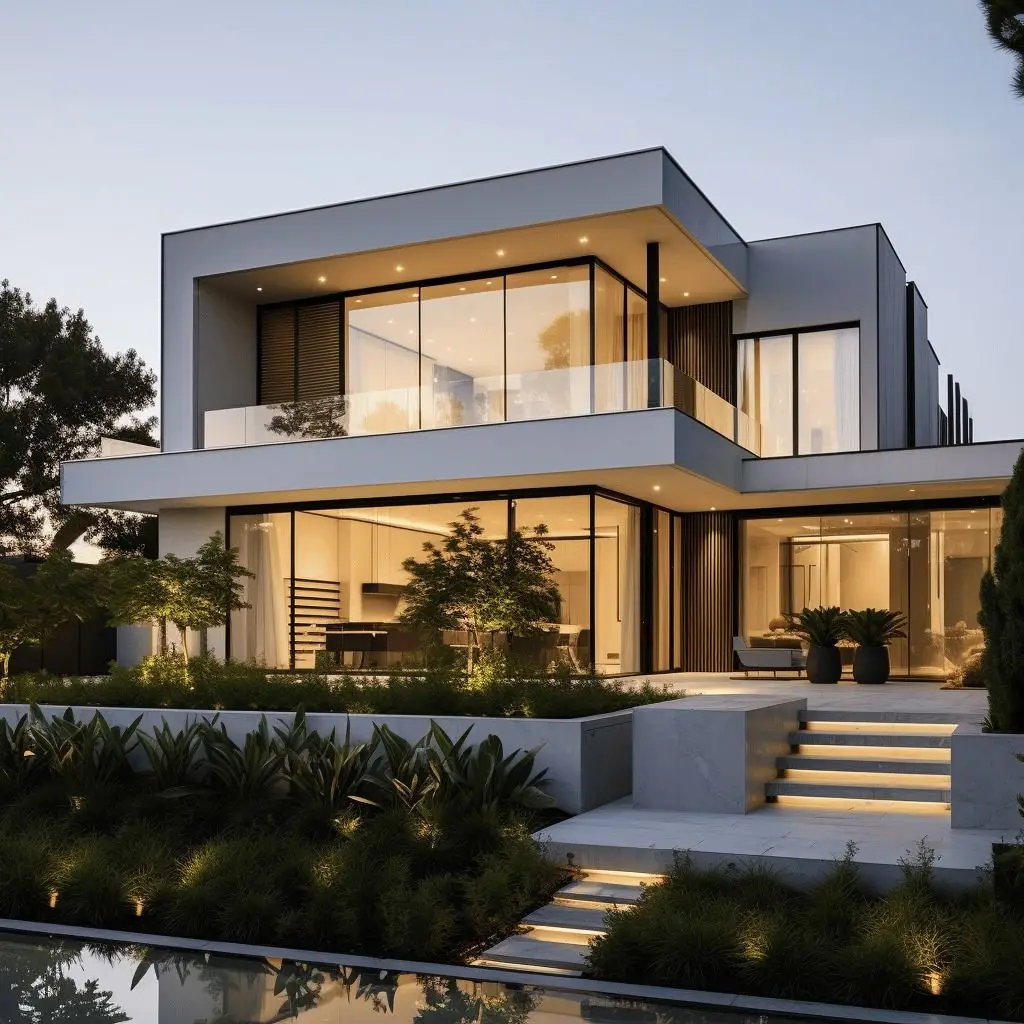 3d Design 2 Level Cheap Modern Style Villa Kit Prefab Home Steel Villa Light Steel Frame Prefab House