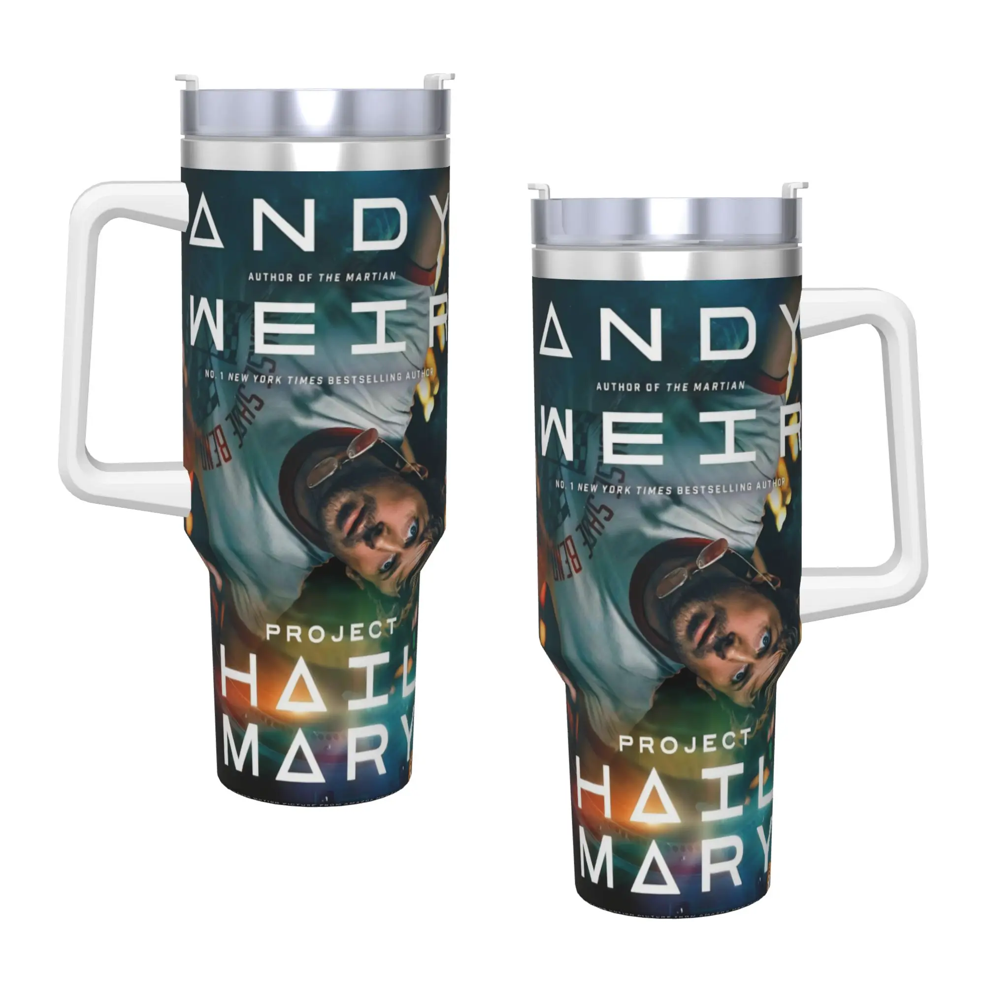 Project Hail Mary Movie 2026 Insulated Tumbler with Straws Lid  Vacuum Thermal Mug Outdoor Travel Bottle Cup 40oz