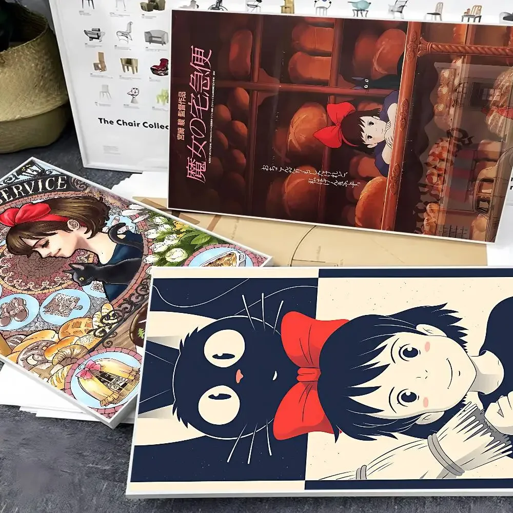 كارتون K-KiKi D-DeliveryS خدمة ورق أبيض ملصق ورق مقاوم للماء ملصق مقهى بار لوحة جدارية فنية جمالية #2