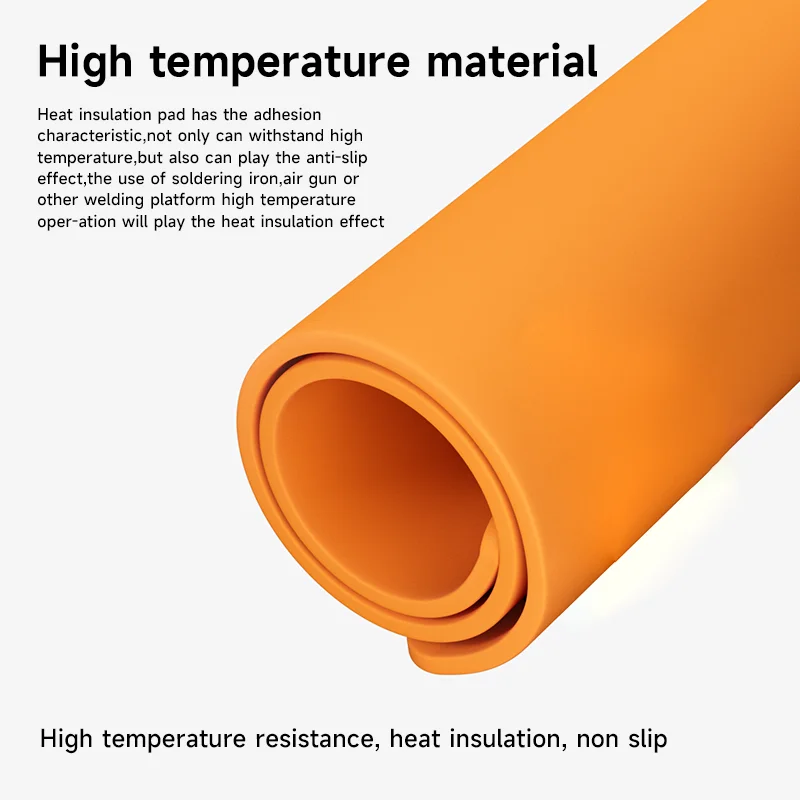 

XZZ High Temperature Heat Insulation Silicone Pad, Soldering Station, Work Mat, 500mm x 350mm, Desk Platform for BGA Rework