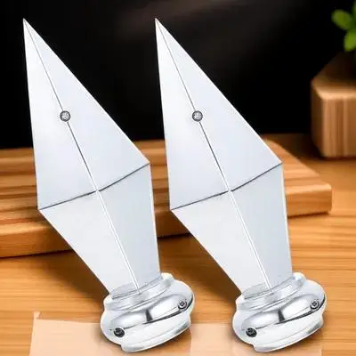 

2Pcs Flagpole Topper Aluminum Alloy Flag Head Replacement Durable Indoor Outdoor Conference Ceremony Ornament