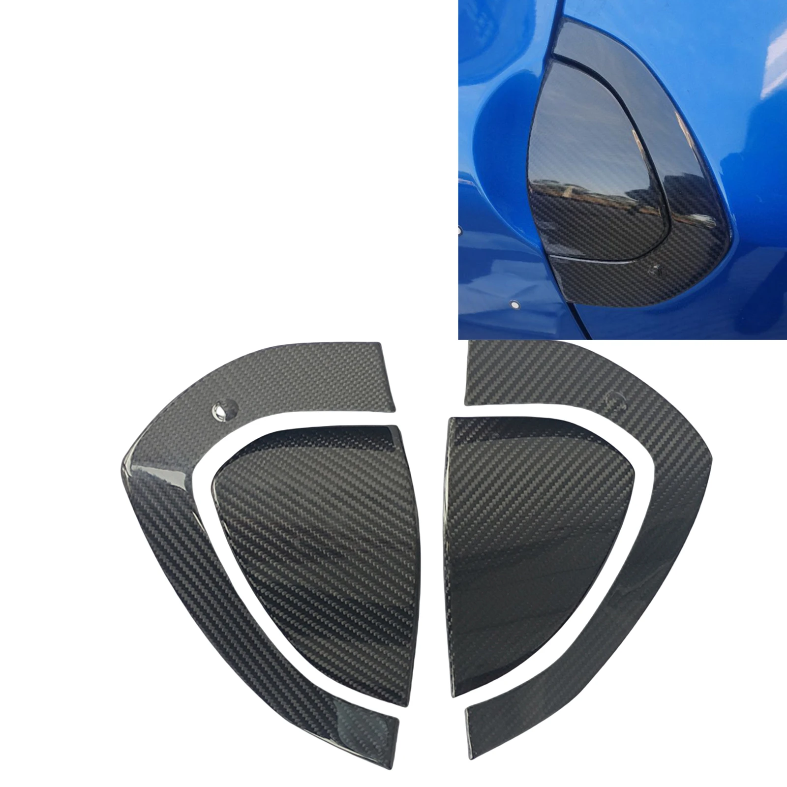 Dry Carbon Fiber Exterior Door Handle Cover Trim Decorative Sticker For Nissan Fairlady 400Z 2023