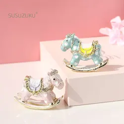 Small Rocking Horse Small Jewelry Box Earring Box Children's Toy Mini Ornaments