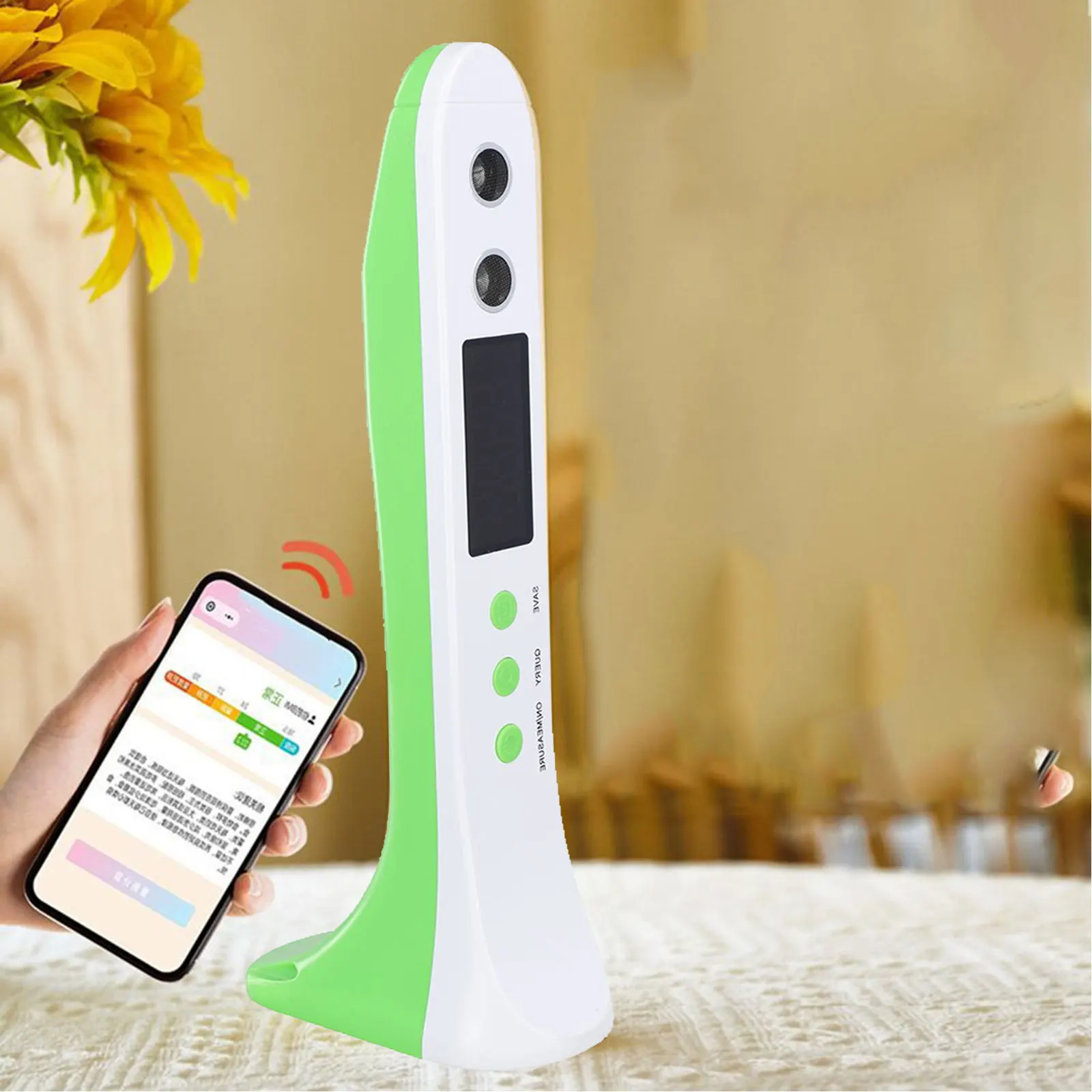 Portable Ultrasound Body Height Stadiometer With LCD Display And Dual Power Supply Handheld Cordless Measurement Instrument