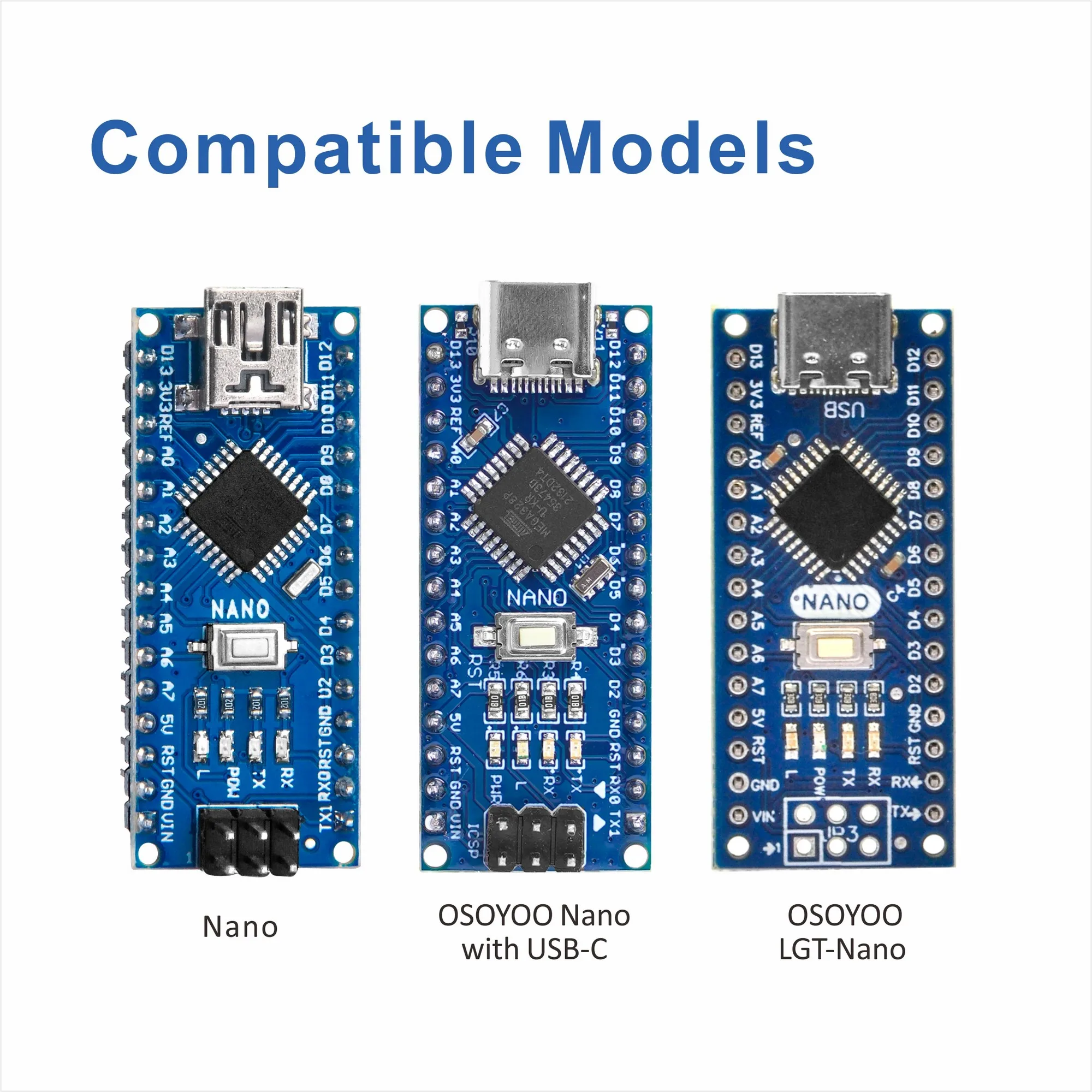 OSOYOO Nano IO Shield Breakout Board with GPIO Status LED