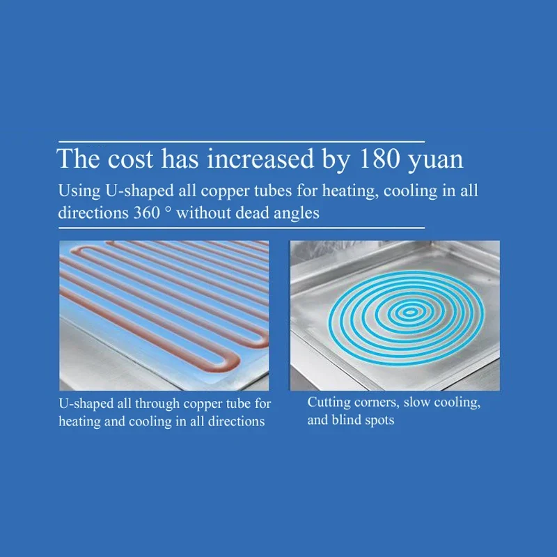 Stir Fried Yogurt Machine, Fully Automatic Thick Cut Stir Fried Ice Machine, Deep Pot Stir Fried Ice Roll Snow Cheese Machine