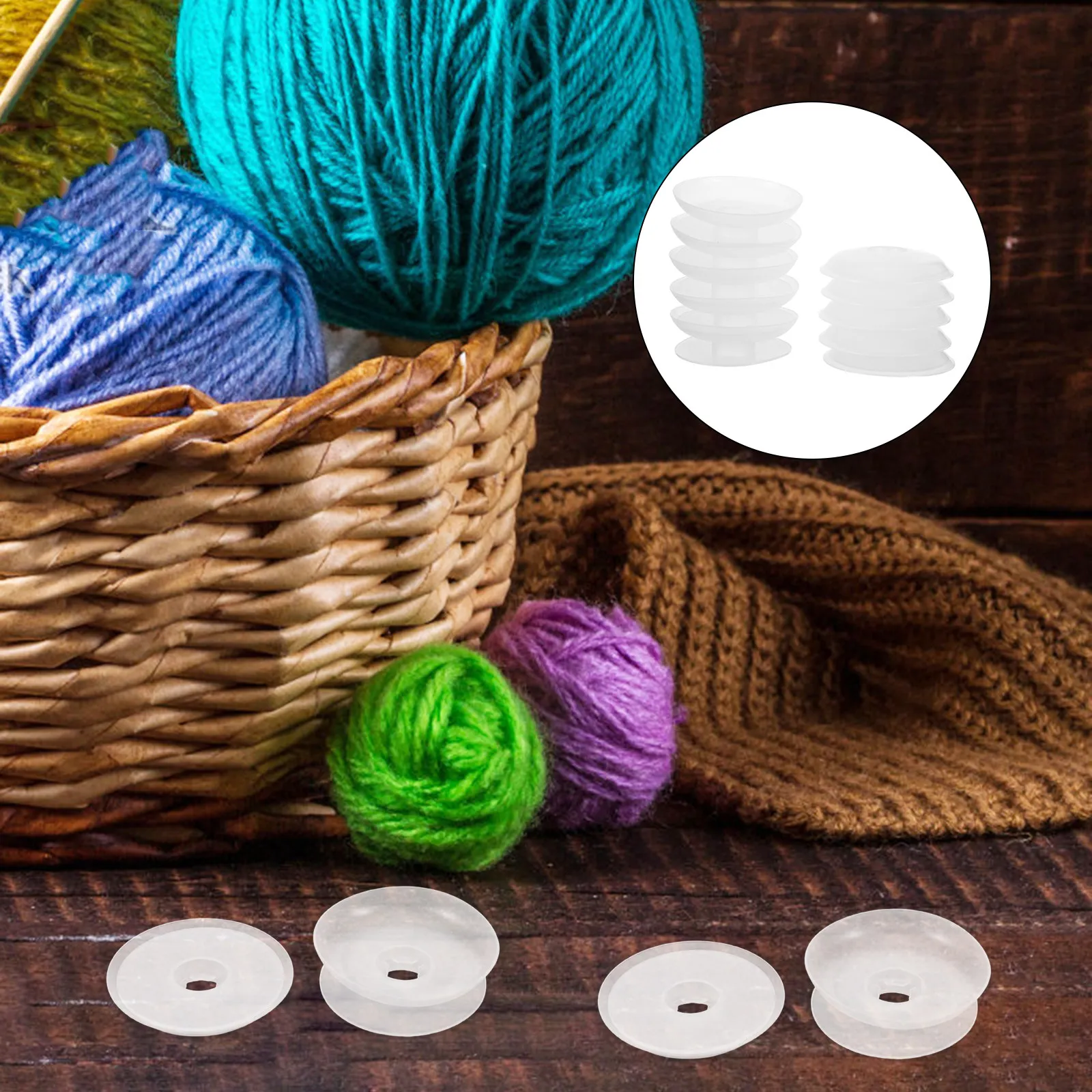 Thread Bobbins Empty - 10 ชิ้น ที่เก็บหลอดด้ายพลาสติก หลอดด้ายเปล่าสำหรับจัดเก็บด้ายเย็บผ้า หลอดด้ายปัก ป้องกันด้ายพันกัน