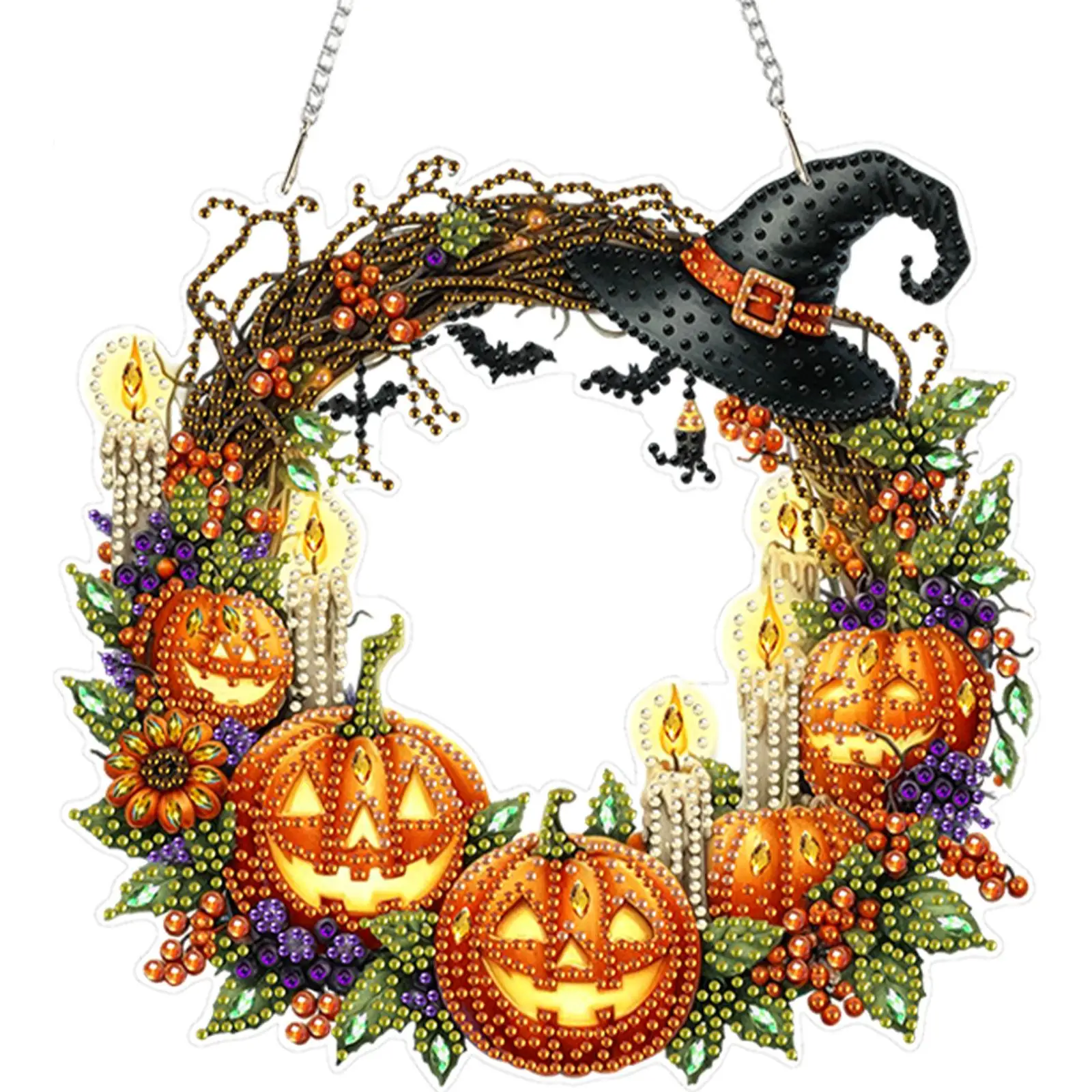 

2D Flat Acrylic DIY Hanging Diamond Art Kits Diamond Painting Set Rhinestone Diamond Art Window Pendants Wall Door Decoration