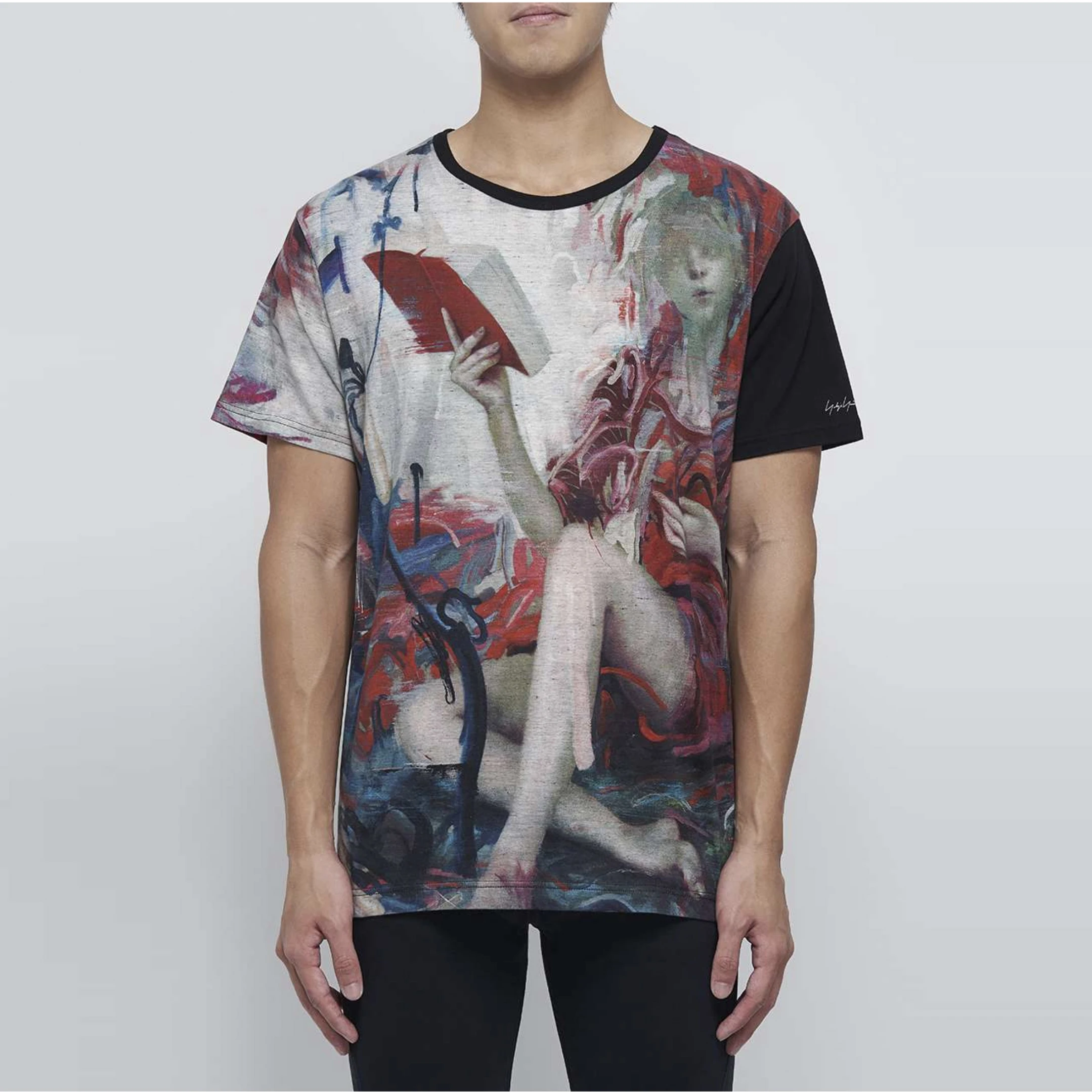 

YOJI OOAK JAMES JUANl collaboration round neck silhouette T-shirt TEE Hawaii men's and women's plus size Japan