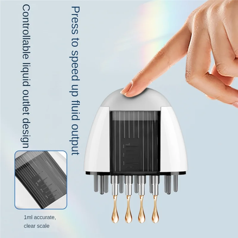 

INLIG-вибрационный аппликатор для кожи головы, жидкая расческа для роста волос, сыворотка, масло, питательная мини-расческа для кожи головы, электрический аппликатор для кожи головы