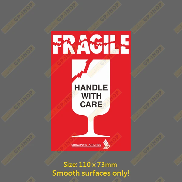 Fragile luggage Singapore Airlines Sticker Retro Aviation Vinyl waterproof Stickers for Luggage Car LaptopStickers