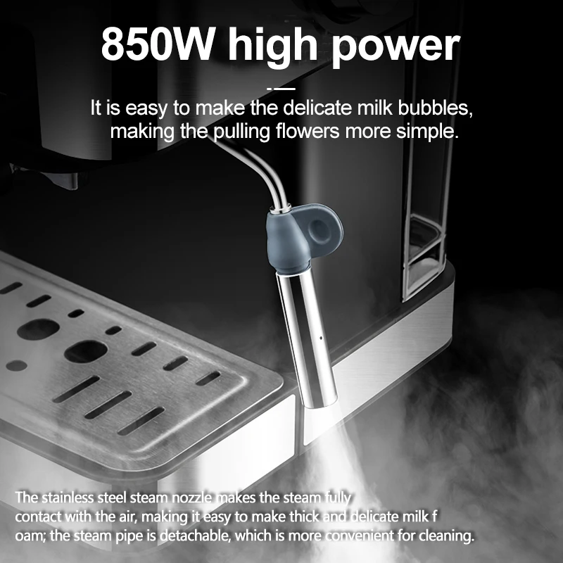 TABELL ekspres do kawy włoska kawiarka do Espresso półautomatyczny ekspres do kawy elektryczny spieniacz do mleka parowego urządzenie kuchenne