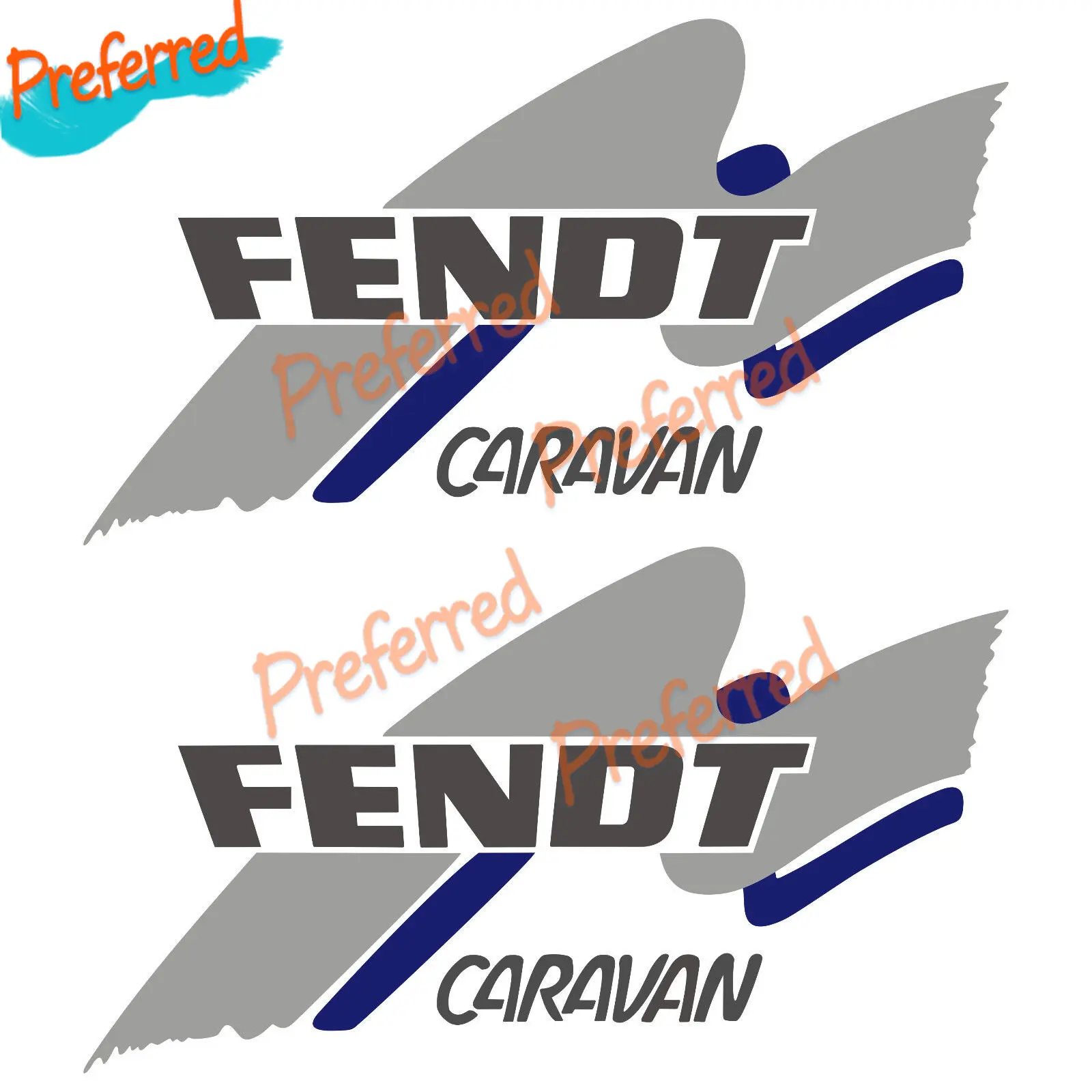 2 X Fendt Car Stickers Creative Decals RV Camper Caravan Car Racing Laptop Motorcycle Helmet Trunk Surfing Vinyl Decals