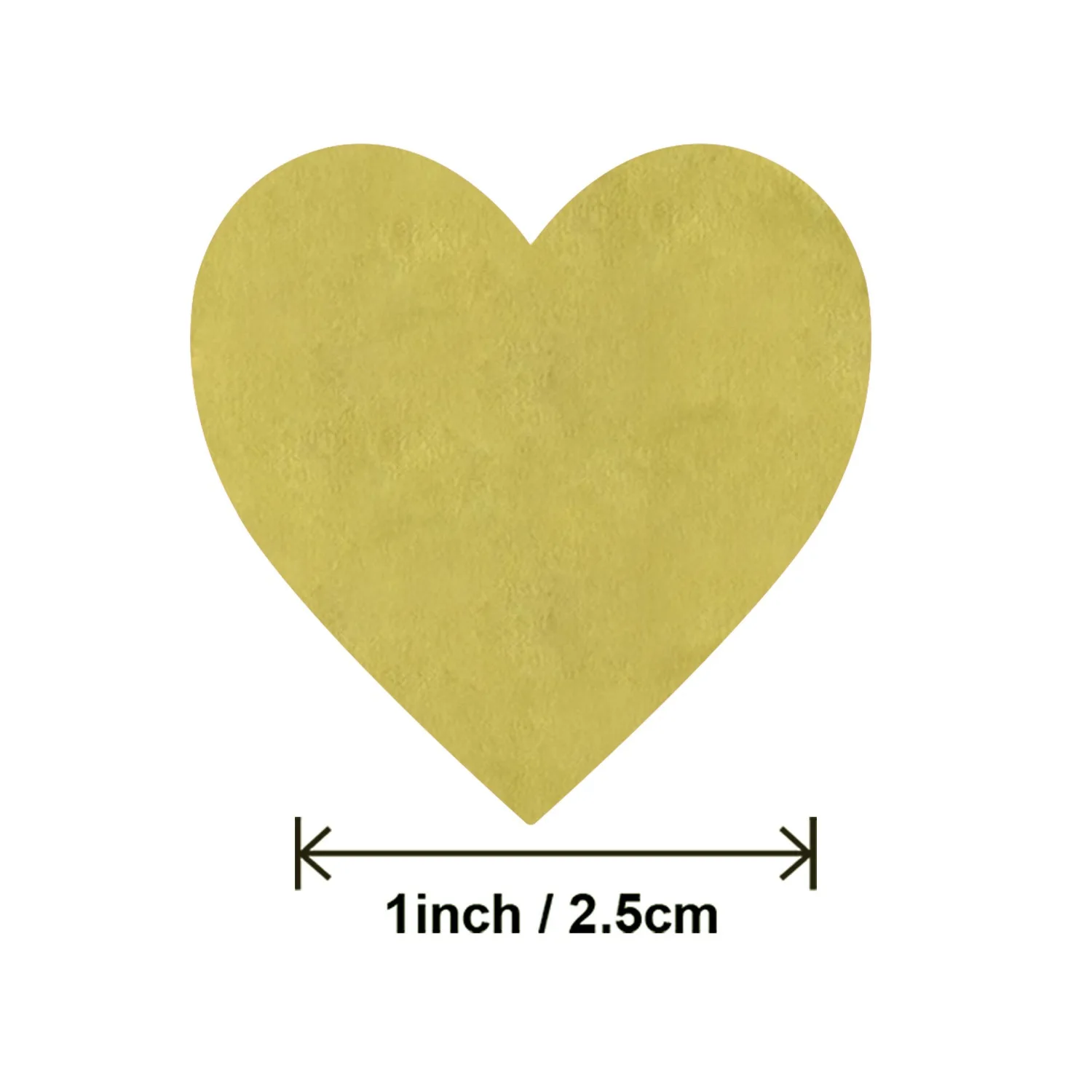 500 pegatinas de corazón dorado, pegatinas de sellado de sobres de papel de aluminio en forma de corazón de amor metálico de 1 pulgada para el Día de San Valentín, regalo de Navidad
