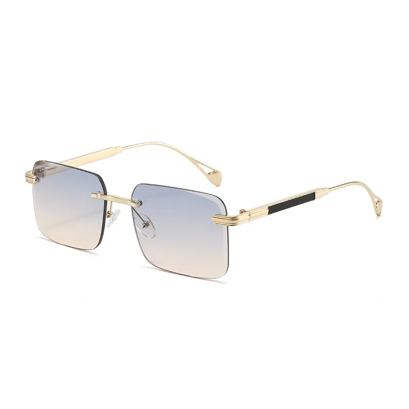 Frameless square sunglasses men and women daily travel to play sunshade glasses