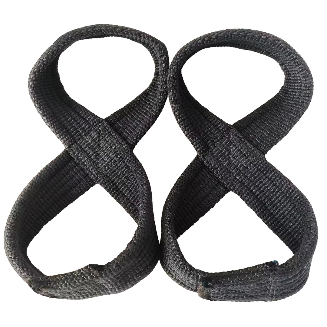 Cotton 7mm Thickened Figure 8 Weightlifting Belts Bands Anti-Slip Deadlift Powerlifting Straps Pull-ups Hand Protection