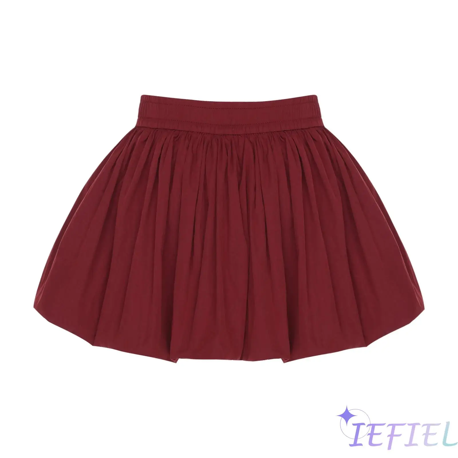 ผู้หญิงหวานสีทึบเอวยางยืด Bubble A-Line MINI Tutu กระโปรงฤดูร้อนชุดสําหรับ Holiday PARTY วันเกิดการถ่ายภาพ