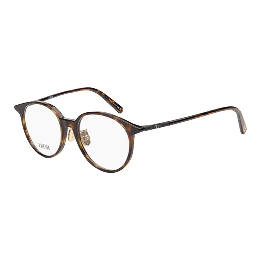 DIOR Plate Frame Round Eyeglass Frames Unisex Tawny MINI CD O R5F