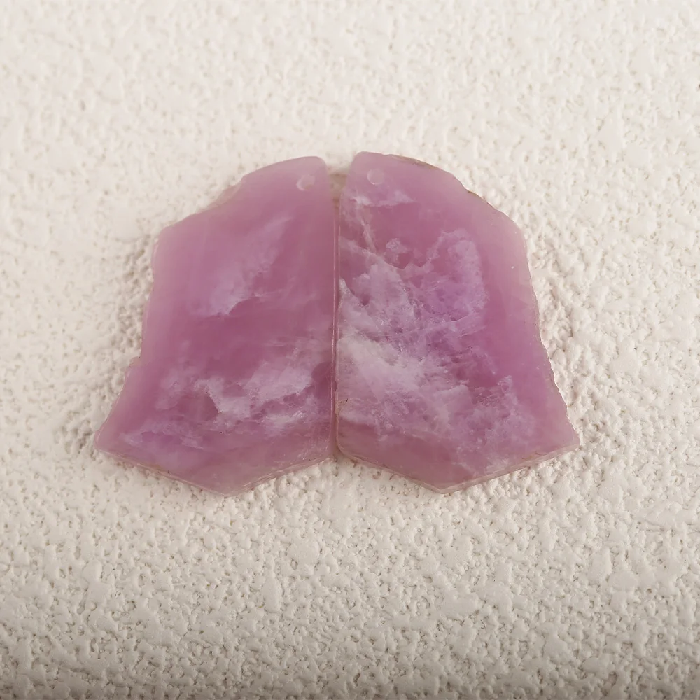 Semiprecious Stones Jewelry Natural Gemstone Amethyst Earring Bead Gemstone Handmade Jewelry Accessories 33x19x3mm 4.7g