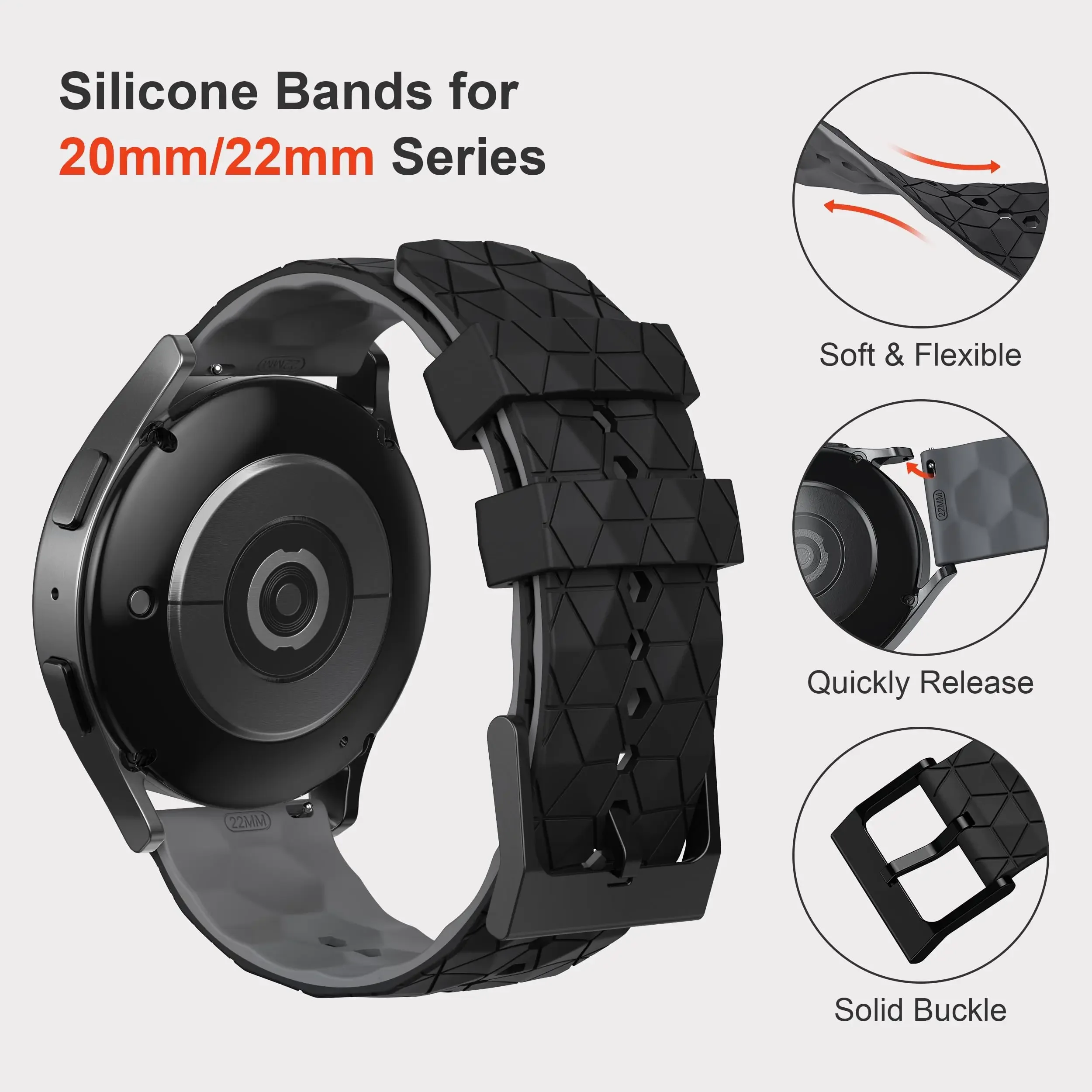 20mm 22mm Silicone Strap For COLMI P86 Replacement Band For COLMI C81 P81 P76 P71 i28Ultra P28 Plus C8 Max V73 Sport Bracelet