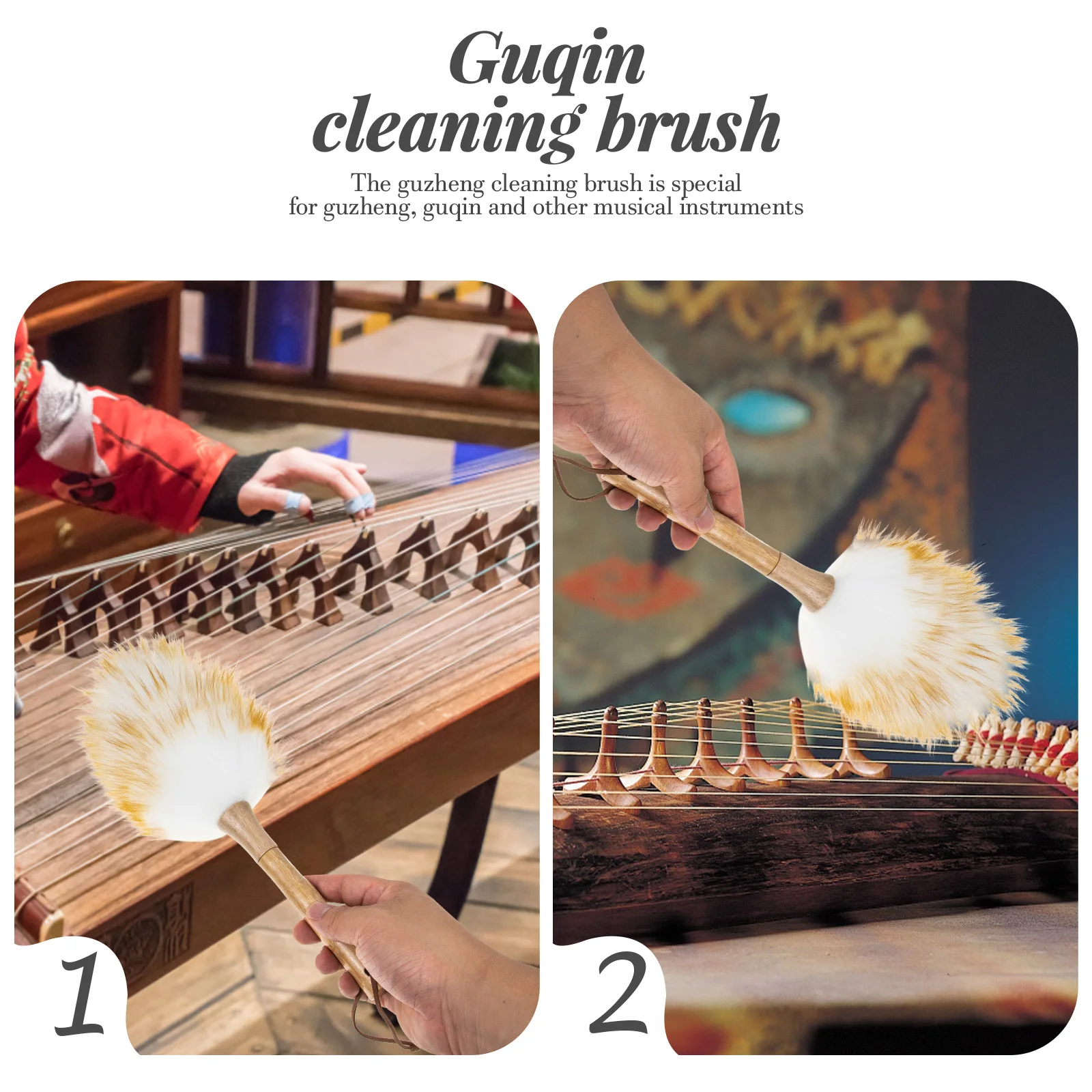 

Cleaning Brush Duster Musical Instrument Cleaner Brushes Supplies Dulcimer Accessories Tools White