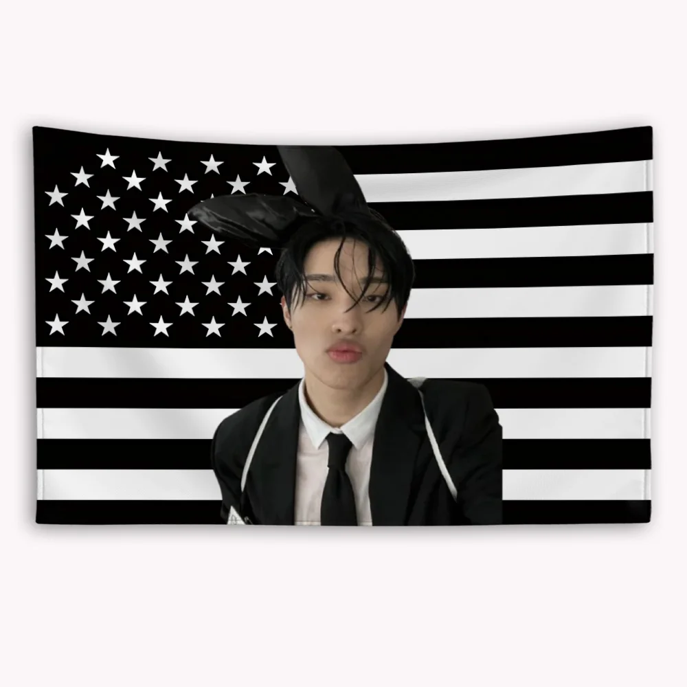 K-Keeho Banner mit amerikanischer Flagge, Wandteppich, Schlafzimmer, Zuhause, Friseursalon, Outdoor-Dekoration