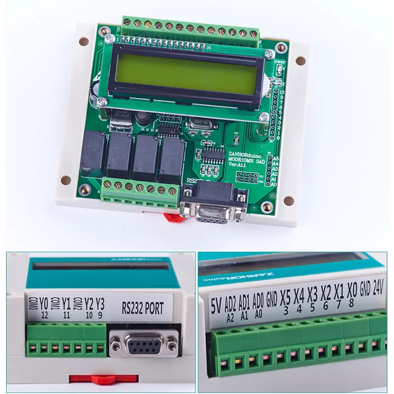 PLC 10MR 10MT for Arduino UNO 2560, AD DA Controller Board Relay or Transistor Development Board