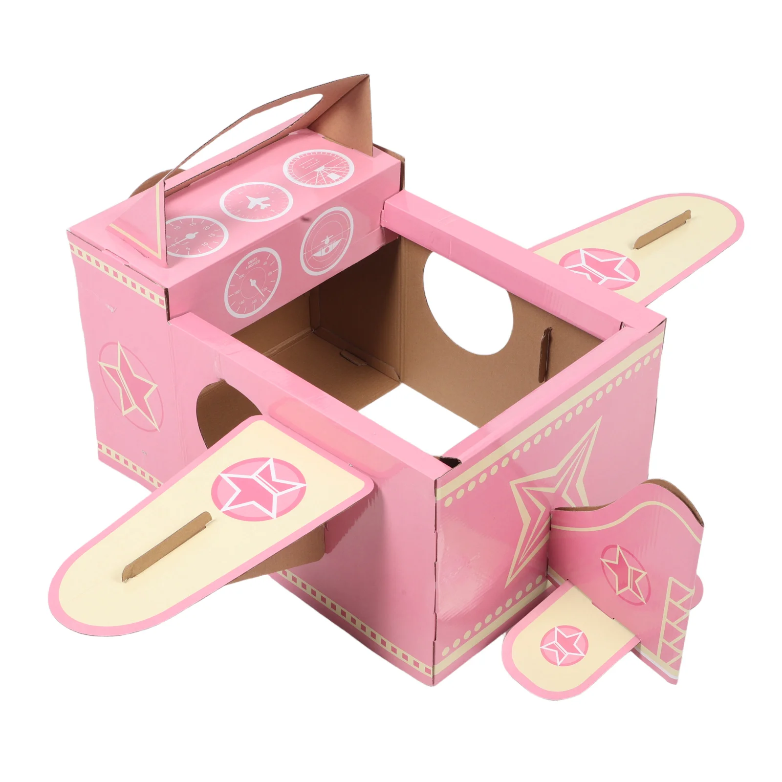 Wearable Cardboard Airplane Kids Outfit Dress Toddler Costume Props Interactive DIY Aircraft Making Craft Fun Playtime