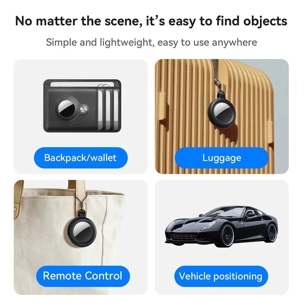 HOCO Smart GPS Tracker Mini Tag For iOS Apple Find My APP جهاز تذكير مضاد للفقدان، محدد موقع مفتاح السيارة، مكتشف الحيوانات الأليفة للأطفال (مع حافظة)